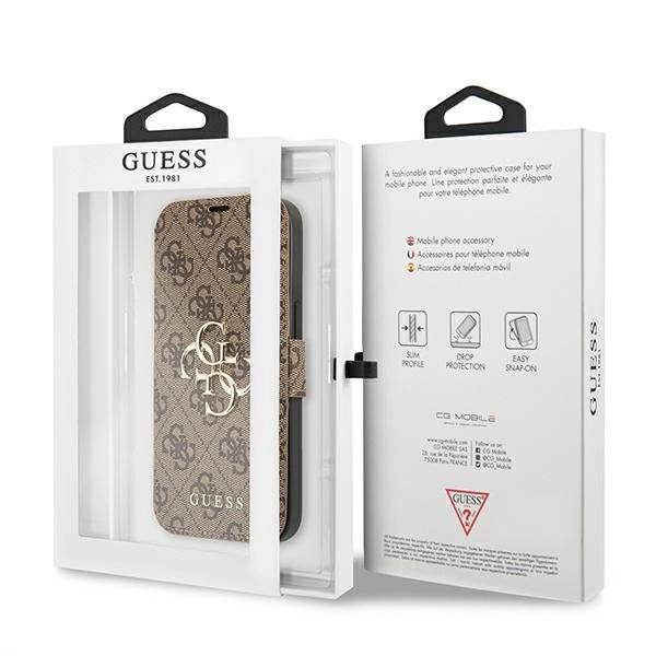 Guess GUBKP13X4GMGBR iPhone 13 Pro Max 6.7" brown/brown book 4G Big Metal Logoeng