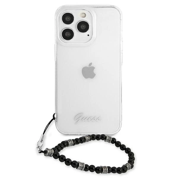 Guess GUHCP13LKPSBK iPhone 13 Pro / 13 6.1" Transparent hard case Black Pearleng