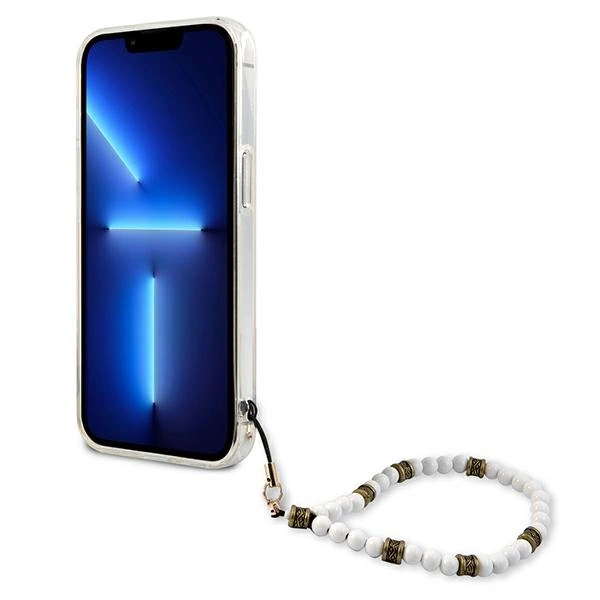 Guess GUHCP13LKPSWH iPhone 13 Pro / 13 6.1" Transparent Hardcase White Pearleng