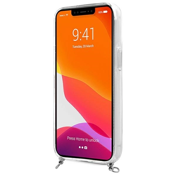 Guess GUHCP13SKC4GBSI iPhone 13 mini 5.4" Transparent hardcase 4G Gray Strap Silver Chaineng