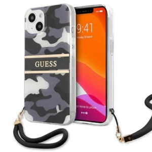 Guess GUHCP13SKCABBK iPhone 13 mini 5.4" black/black hardcase Camo Strap Collectioneng