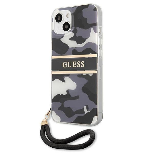 Guess GUHCP13SKCABBK iPhone 13 mini 5.4" black/black hardcase Camo Strap Collectioneng