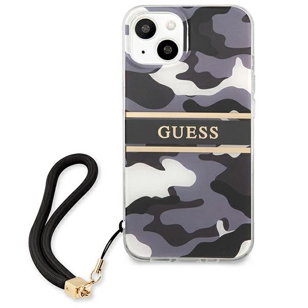 Guess GUHCP13SKCABBK iPhone 13 mini 5.4" black/black hardcase Camo Strap Collectioneng