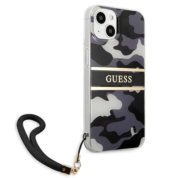 Guess GUHCP13SKCABBK iPhone 13 mini 5.4" black/black hardcase Camo Strap Collectioneng