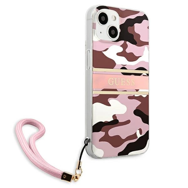 Guess GUHCP13SKCABPI iPhone 13 mini 5.4" pink/pink hardcase Camo Strap Collectioneng