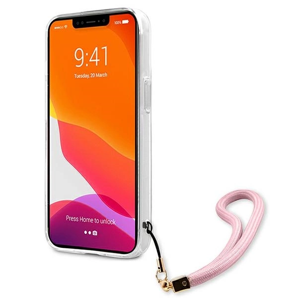 Guess GUHCP13SKCABPI iPhone 13 mini 5.4" pink/pink hardcase Camo Strap Collectioneng