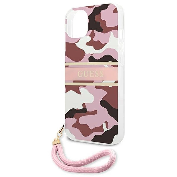 Guess GUHCP13SKCABPI iPhone 13 mini 5.4" pink/pink hardcase Camo Strap Collectioneng