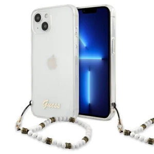 Guess GUHCP13SKPSWH iPhone 13 mini 5.4" Transparent hardcase White Pearleng