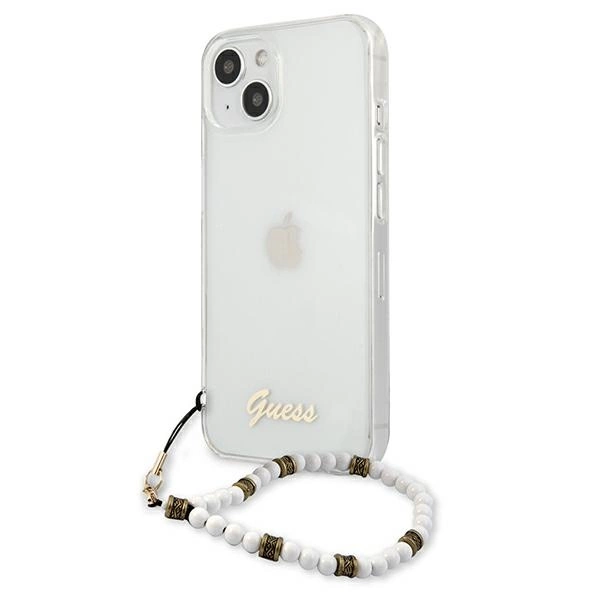 Guess GUHCP13SKPSWH iPhone 13 mini 5.4" Transparent hardcase White Pearleng