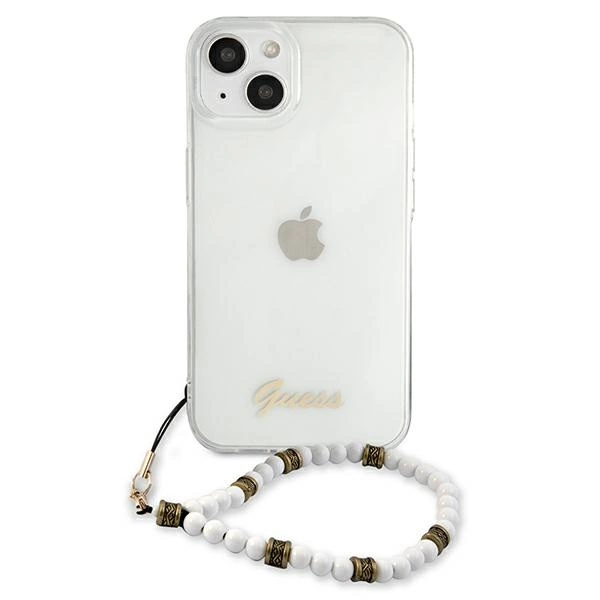 Guess GUHCP13SKPSWH iPhone 13 mini 5.4" Transparent hardcase White Pearleng