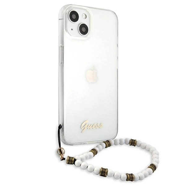 Guess GUHCP13SKPSWH iPhone 13 mini 5.4" Transparent hardcase White Pearleng