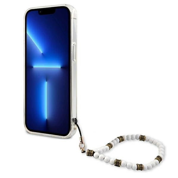 Guess GUHCP13SKPSWH iPhone 13 mini 5.4" Transparent hardcase White Pearleng