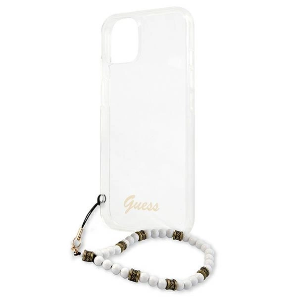 Guess GUHCP13SKPSWH iPhone 13 mini 5.4" Transparent hardcase White Pearleng