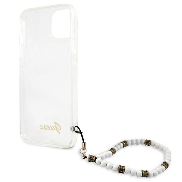 Guess GUHCP13SKPSWH iPhone 13 mini 5.4" Transparent hardcase White Pearleng