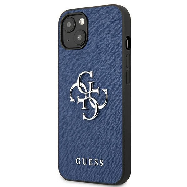 Guess GUHCP13SSA4GSBL iPhone 13 mini 5.4" blue/blue hardcase Saffiano 4G Metal Logoeng