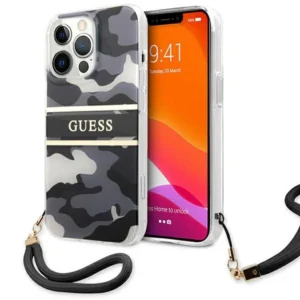 Guess GUHCP13XKCABBK iPhone 13 Pro Max 6.7" black/black hardcase Camo Strap Collectioneng