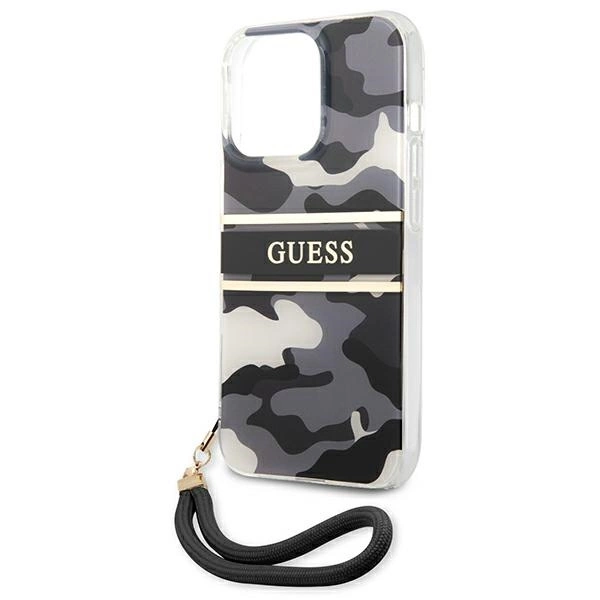 Guess GUHCP13XKCABBK iPhone 13 Pro Max 6.7" black/black hardcase Camo Strap Collectioneng