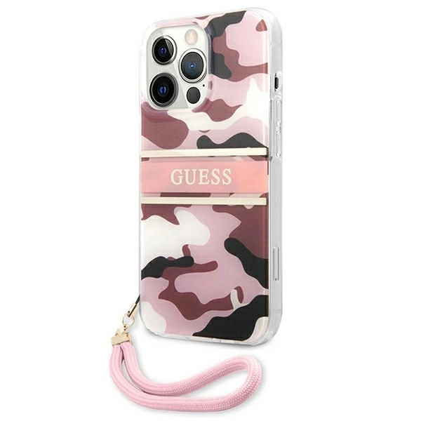 Guess GUHCP13XKCABPI iPhone 13 Pro Max 6.7" pink/pink hardcase Camo Strap Collectioneng