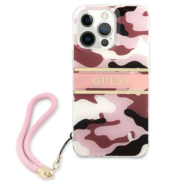 Guess GUHCP13XKCABPI iPhone 13 Pro Max 6.7" pink/pink hardcase Camo Strap Collectioneng