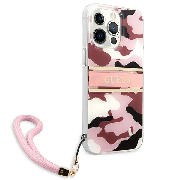 Guess GUHCP13XKCABPI iPhone 13 Pro Max 6.7" pink/pink hardcase Camo Strap Collectioneng