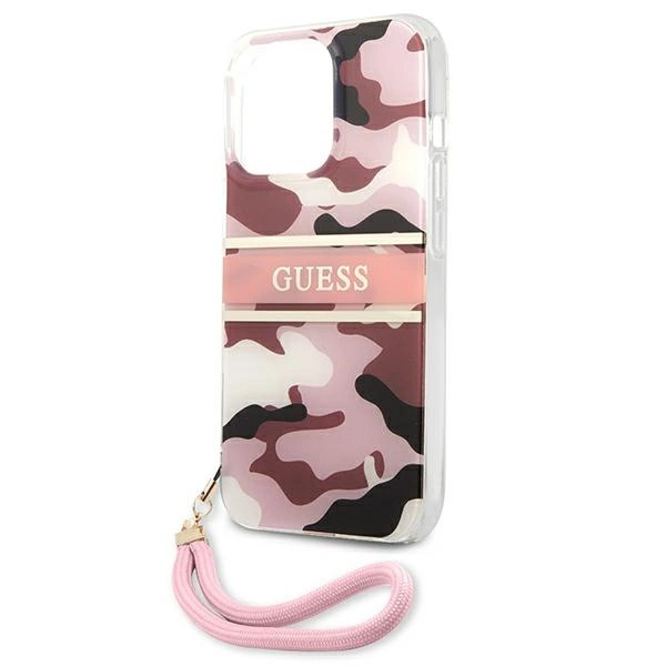 Guess GUHCP13XKCABPI iPhone 13 Pro Max 6.7" pink/pink hardcase Camo Strap Collectioneng