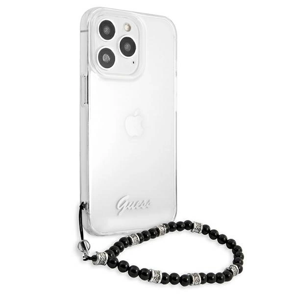 Guess GUHCP13XKPSBK iPhone 13 Pro Max 6.7" Transparent hardcase Black Pearleng