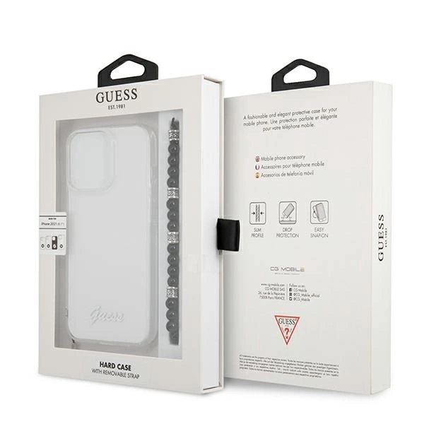 Guess GUHCP13XKPSBK iPhone 13 Pro Max 6.7" Transparent hardcase Black Pearleng