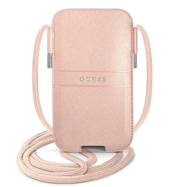 Guess Saffiano Strap 6.1'' Bag - Pinkeng