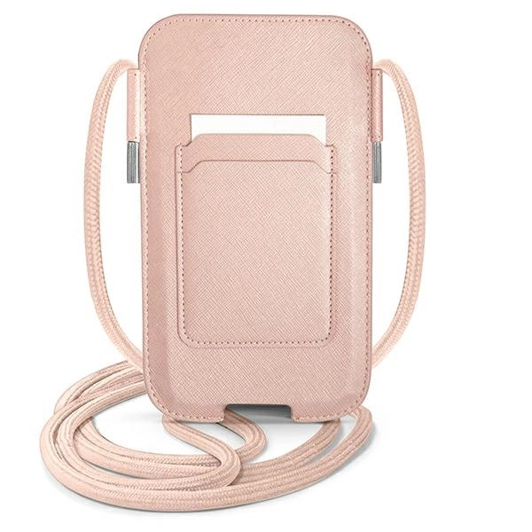 Guess Saffiano Strap 6.1'' Bag - Pinkeng