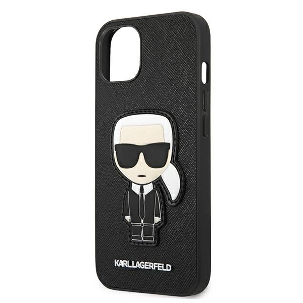 Karl Lagerfeld KLHCP13SOKPK iPhone 13 mini 5,4" czarny/black hardcase Saffiano Ikonik Karl`s Patcheng