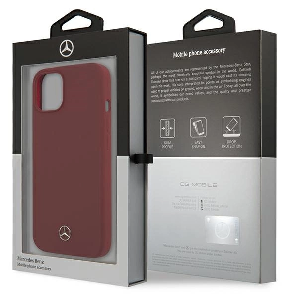 Mercedes MEHCP13MSILRE iPhone 13 6,1" czerwony/red hardcase Silicone Lineeng