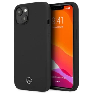 Mercedes MEHCP13SSILBK iPhone 13 mini 5,4" czarny/black hardcase Silicone Lineeng