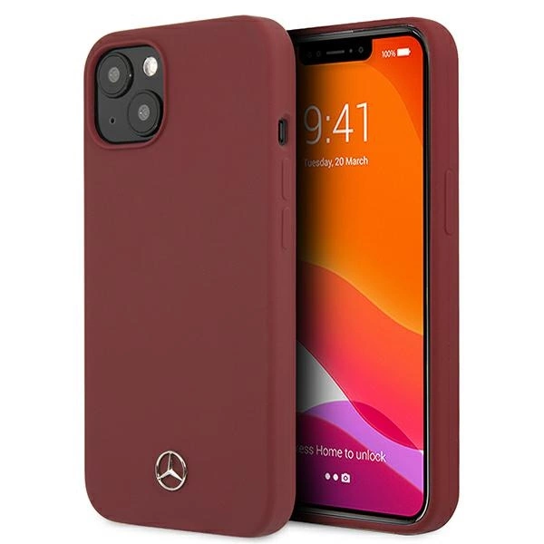 Mercedes MEHCP13SSILRE iPhone 13 mini 5,4" czerwony/red hardcase Silicone Lineeng