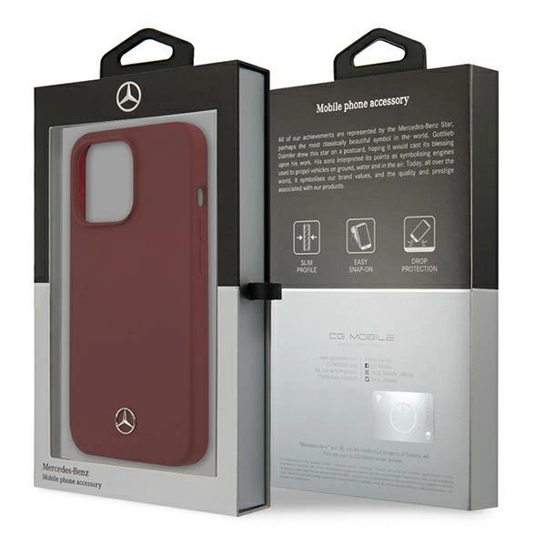 Mercedes MEHCP13XSILRE iPhone 13 Pro Max 6,7" czerwony/red hardcase Silicone Lineeng