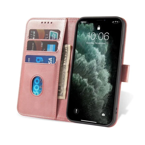 Magnet Case elegant case case cover with a flap and stand function Poco M4 Pro 5G pinkeng