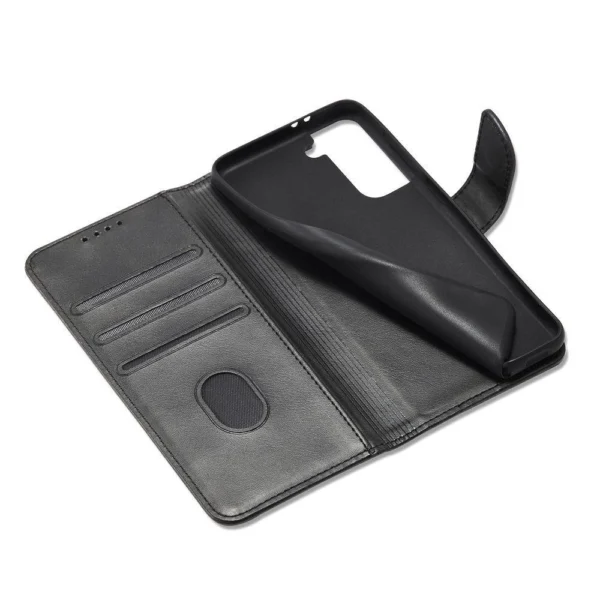 Magnet Case elegant case cover cover with a flap and stand function for Samsung Galaxy S22 Ultra blackeng