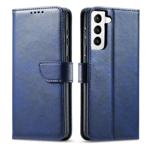 Magnet Case Elegant Case Cover Flip Cover Samsung Galaxy S22 + (S22 Plus) Blueeng