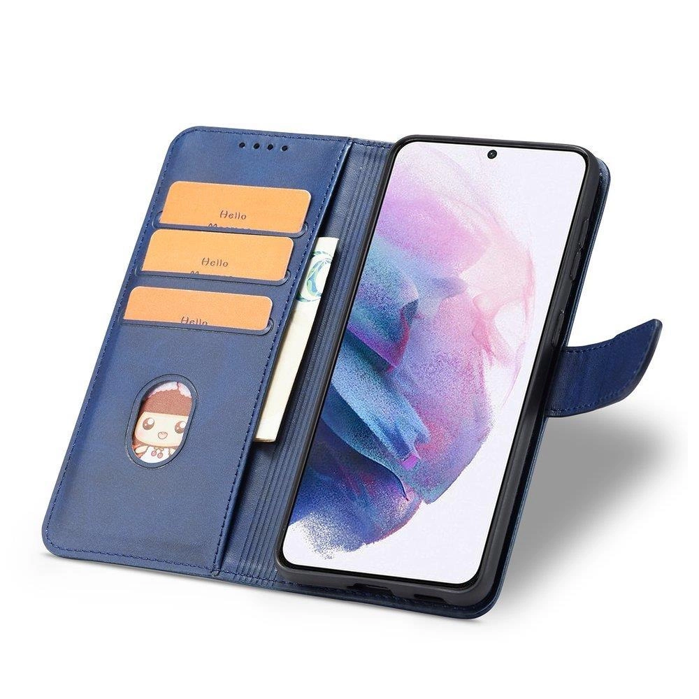 Magnet Case Elegant Case Cover Flip Cover Samsung Galaxy S22 + (S22 Plus) Blueeng