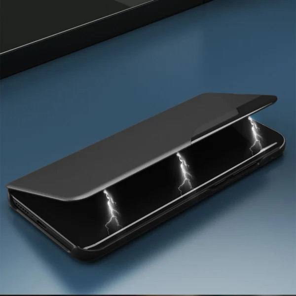 Eco Leather View Case elegant case with a flip cover and stand function for Samsung Galaxy S22 + (S22 Plus) redeng