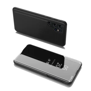 Clear View Case flip cover for Samsung Galaxy S22 Ultra blackeng
