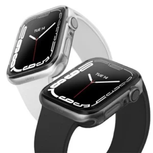 Uniq Glase case for Apple Watch 7 41mm 2 pcs - transparent and grayeng