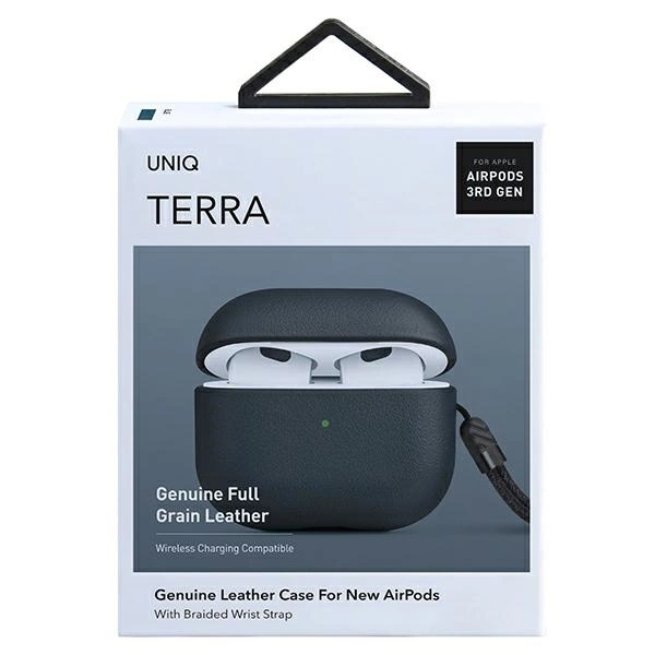 Uniq Terra Genuine Leather case for AirPods 3 - blueeng