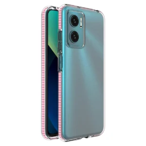 Spring Case cover gel TPU cover with colored frame for Xiaomi Redmi 10 light pinkeng