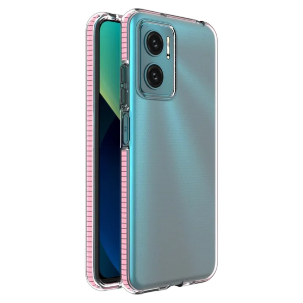 Spring Case cover gel TPU cover with colored frame for Xiaomi Redmi 10 light pinkeng