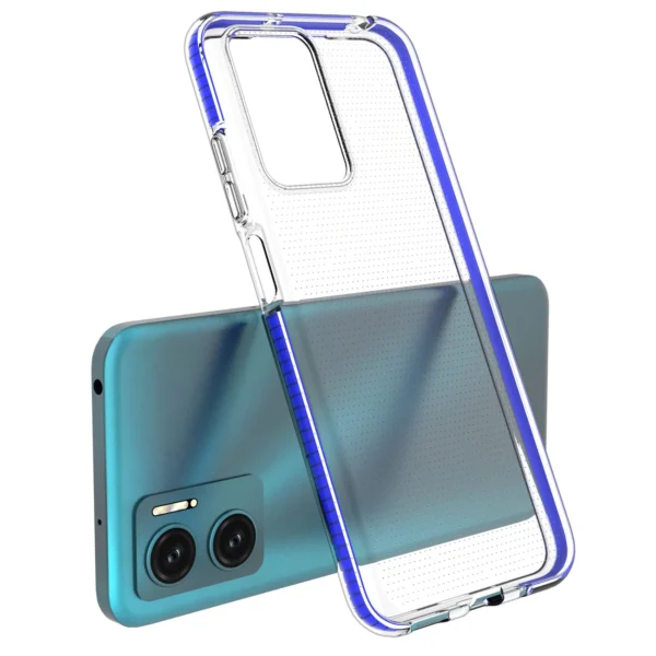 Spring Case cover gel TPU cover with colored frame for Xiaomi Redmi 10 light pinkeng