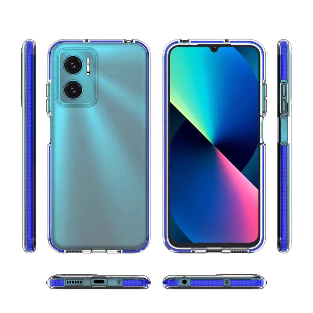 Spring Case cover gel TPU cover with colored frame for Xiaomi Redmi 10 light pinkeng