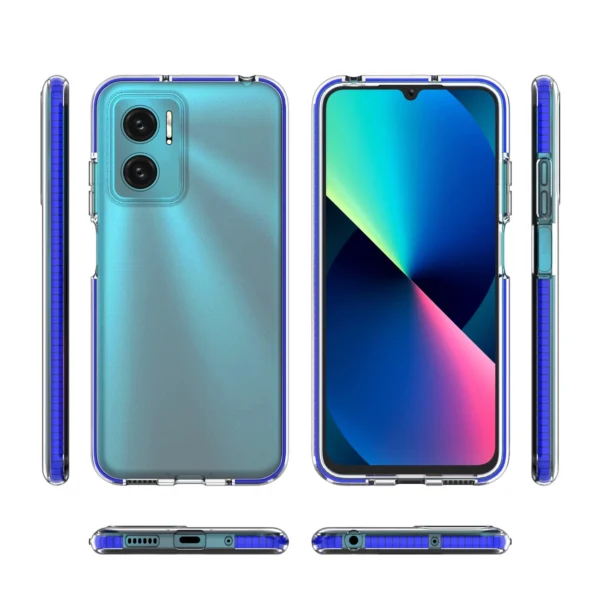 Spring Case cover gel TPU cover with colored frame for Xiaomi Redmi 10 light pinkeng