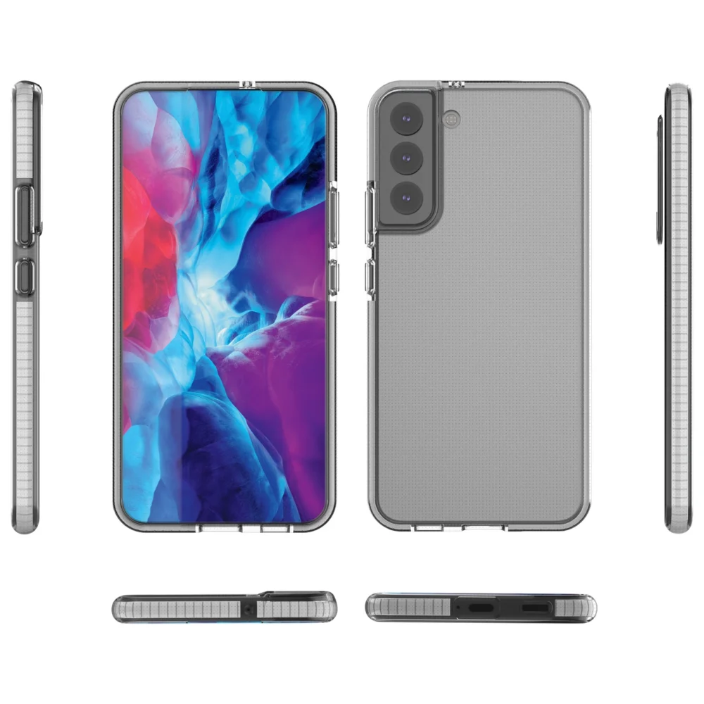 Spring Case cover gel case with colored frame for Samsung Galaxy S22+ (S22 Plus) blackeng
