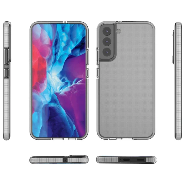 Spring Case cover gel case with colored frame for Samsung Galaxy S22+ (S22 Plus) blackeng