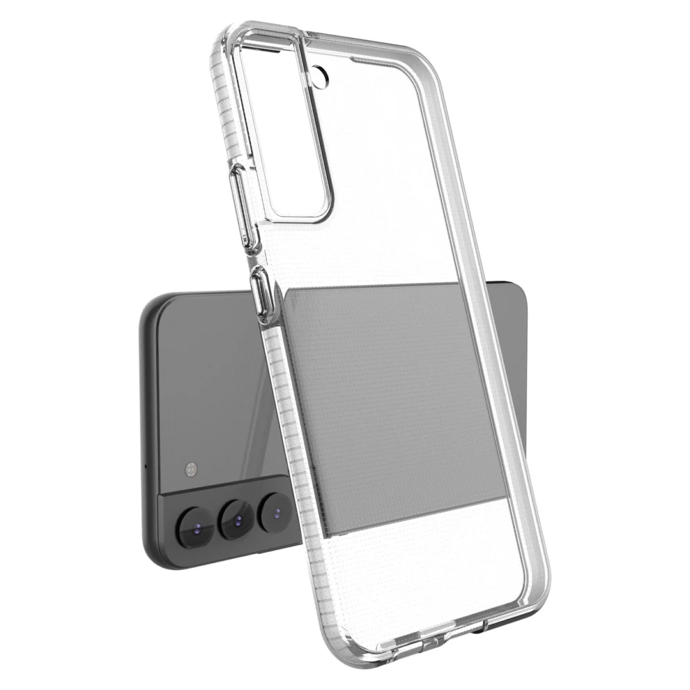 Spring Case cover gel case with colored frame for Samsung Galaxy S22+ (S22 Plus) blackeng